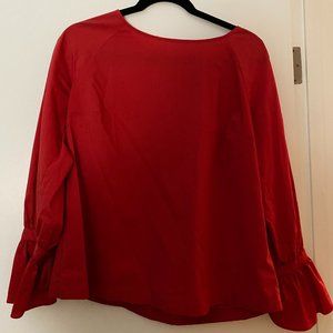 Long-sleeved Red Blouse
